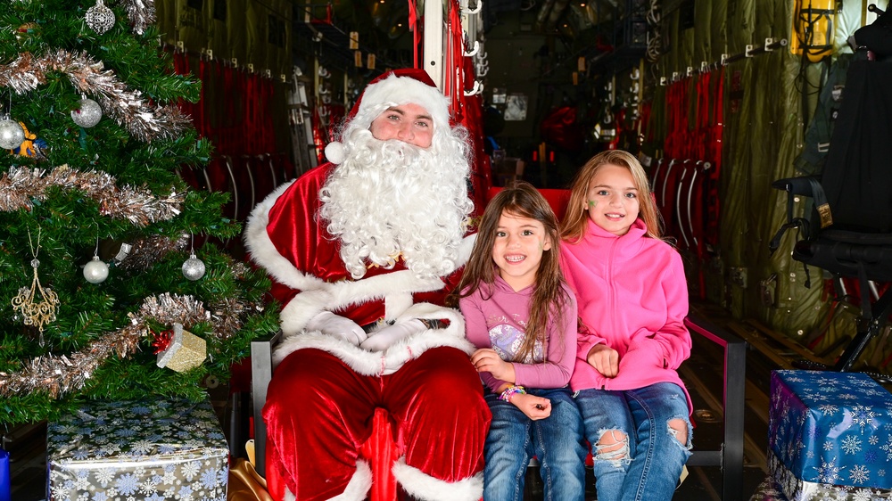 C-130 Delivers Santa to Team Pope