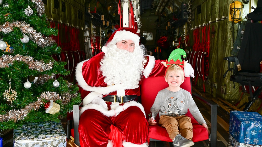 C-130 Delivers Santa to Team Pope