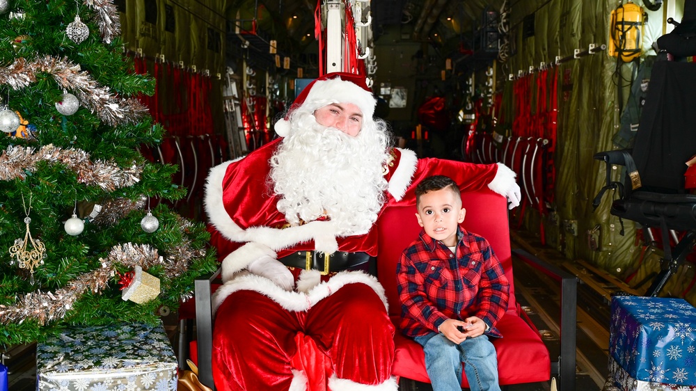 C-130 Delivers Santa to Team Pope