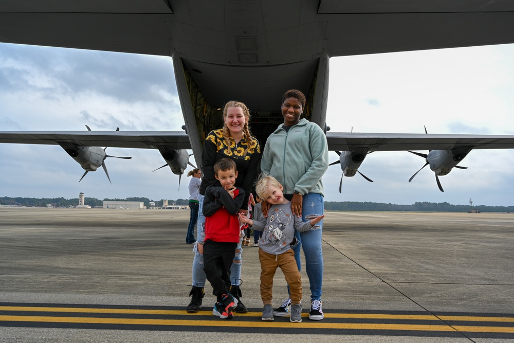 C-130 Delivers Santa to Team Pope