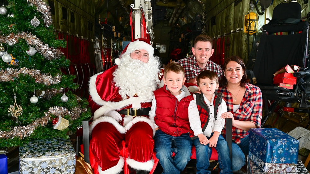 C-130 Delivers Santa to Team Pope