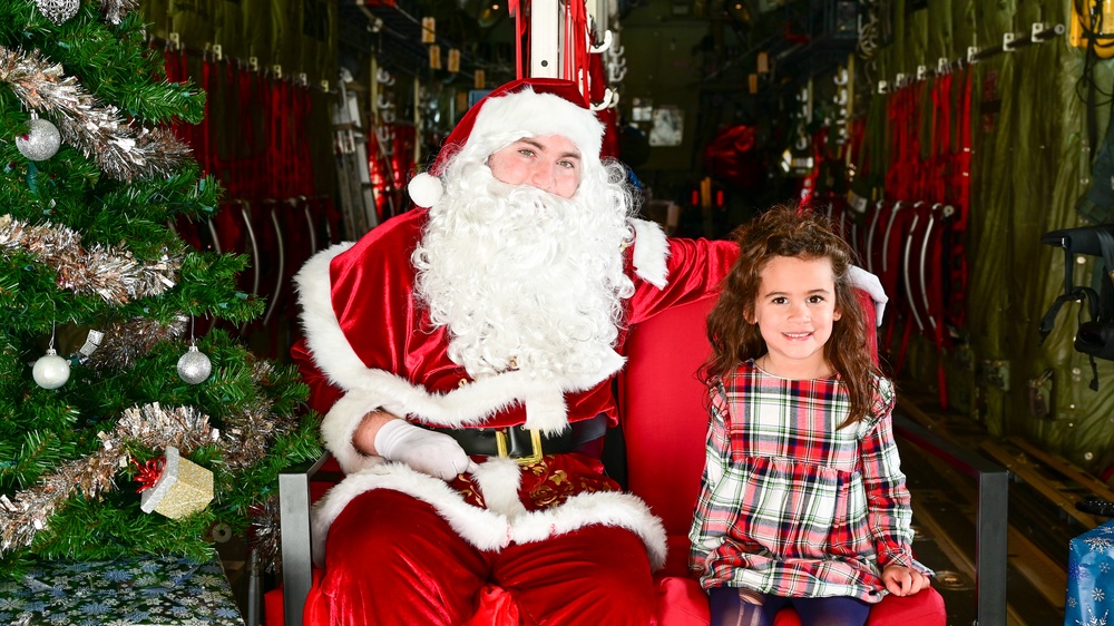 C-130 Delivers Santa to Team Pope