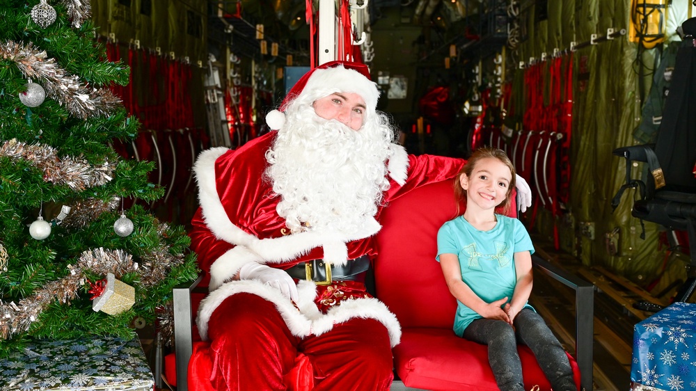 C-130 Delivers Santa to Team Pope