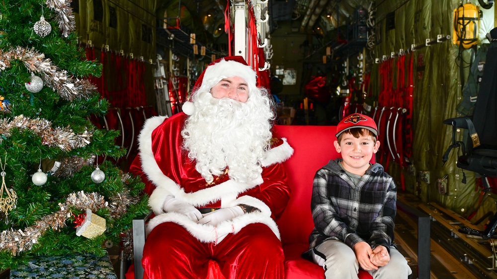 C-130 Delivers Santa to Team Pope