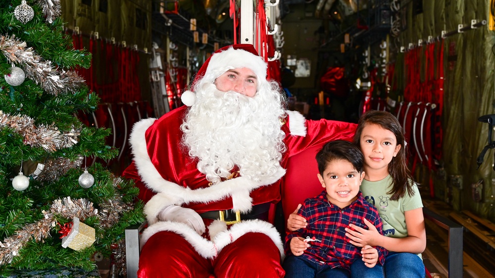 C-130 Delivers Santa to Team Pope