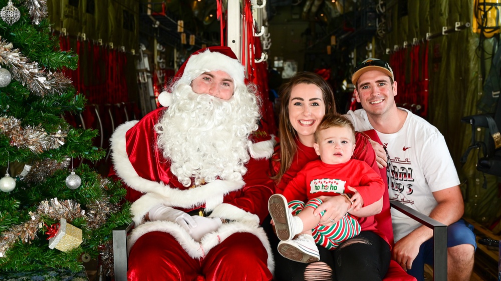 C-130 Delivers Santa to Team Pope