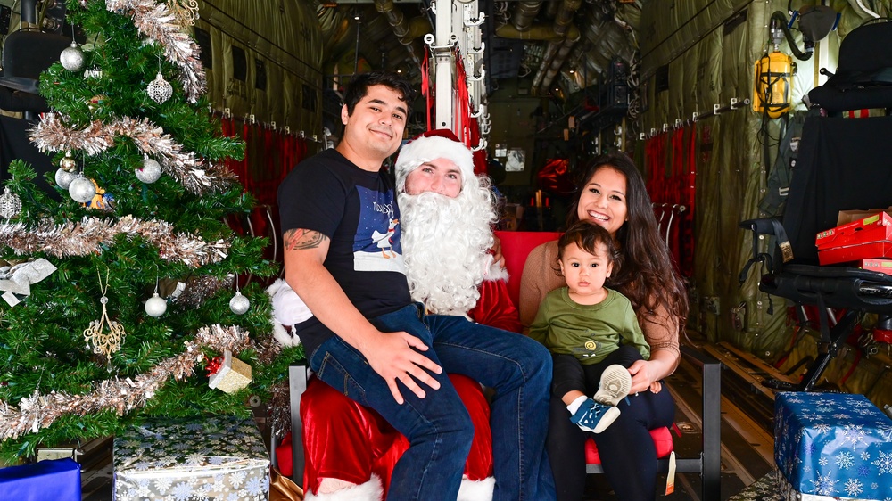 C-130 Delivers Santa to Team Pope