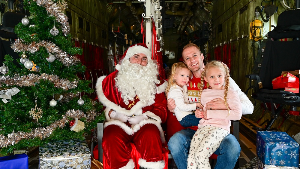 C-130 Delivers Santa to Team Pope