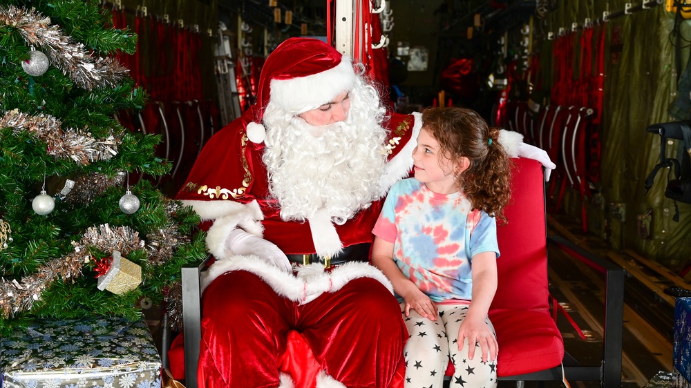 C-130 Delivers Santa to Team Pope