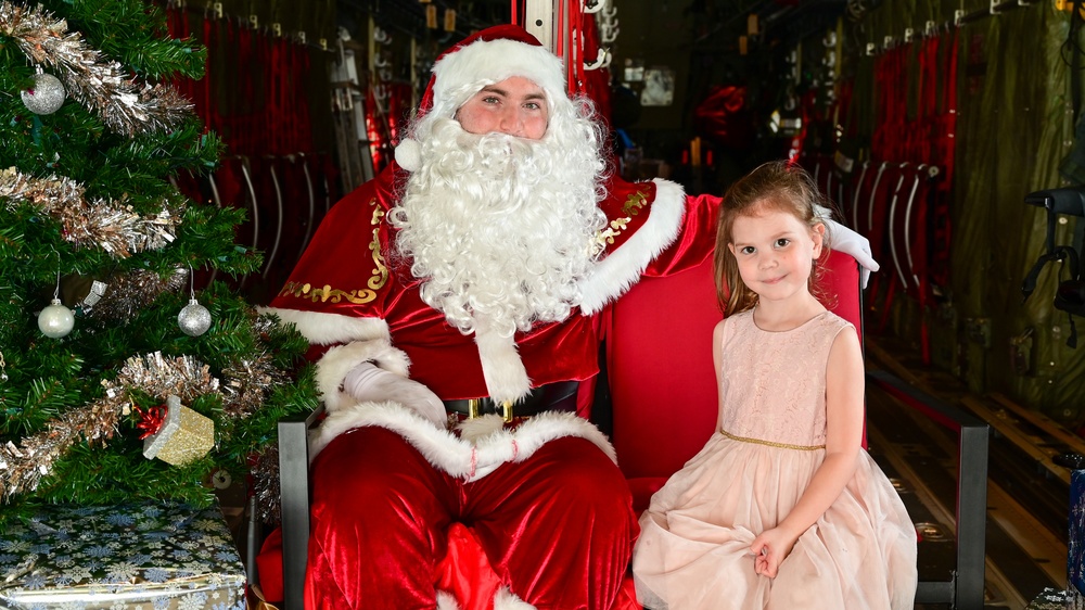 C-130 Delivers Santa to Team Pope