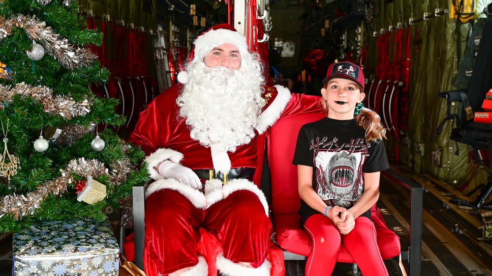 C-130 Delivers Santa to Team Pope