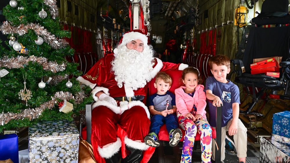 C-130 Delivers Santa to Team Pope