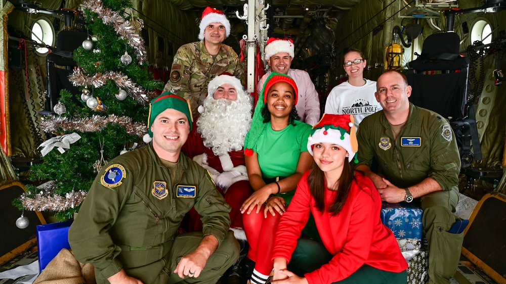 C-130 Delivers Santa to Team Pope