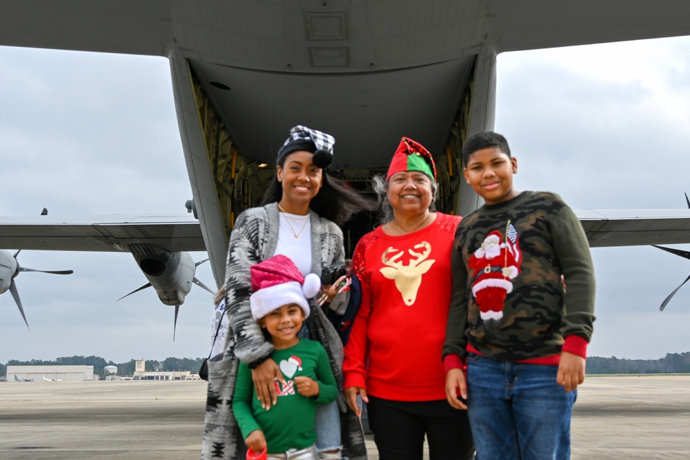 C-130 Delivers Santa to Team Pope