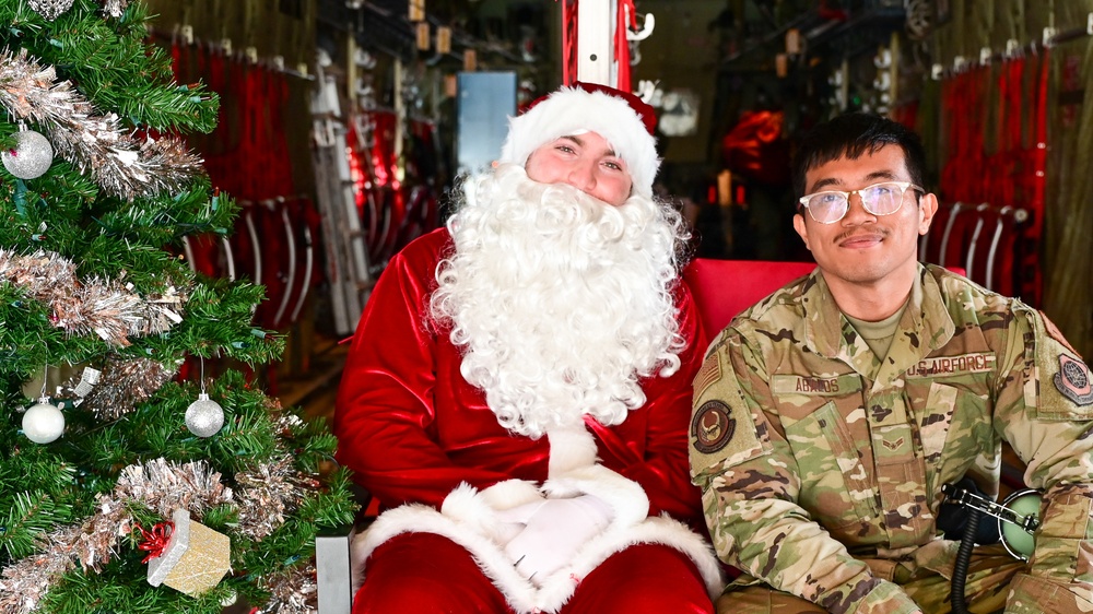 C-130 Delivers Santa to Team Pope