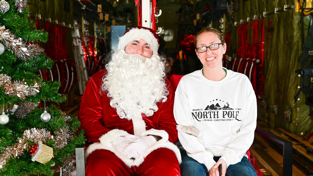 C-130 Delivers Santa to Team Pope