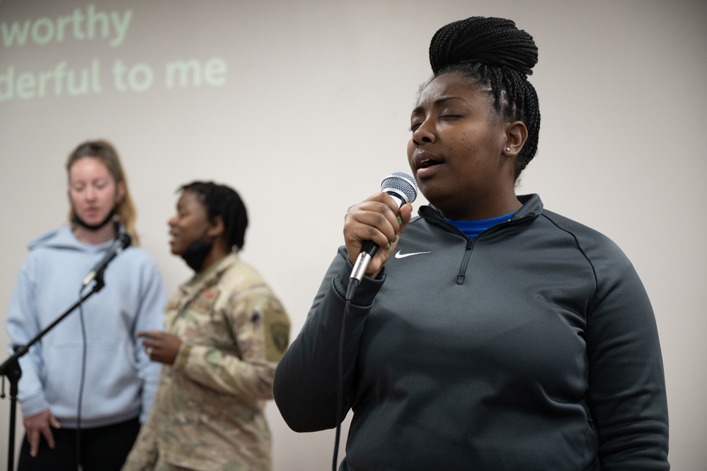 The Rock Chapel Gospel service at Ali Al Salem Air Base, Kuwait