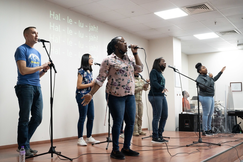 The Rock Chapel Gospel service at Ali Al Salem Air Base, Kuwait