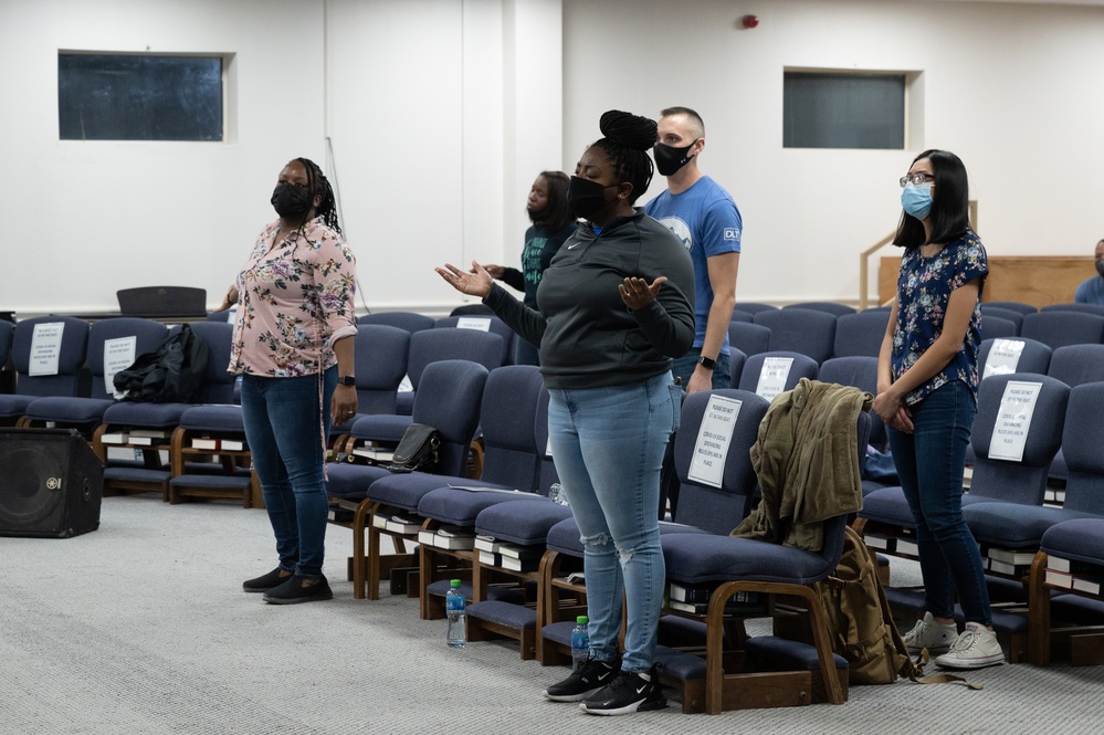 The Rock Chapel Gospel service at Ali Al Salem Air Base, Kuwait