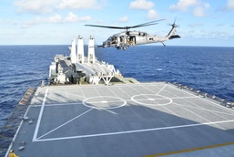 Air Force Helo Lands on MCS’s Prepositioning Ship During Exercise Cope North