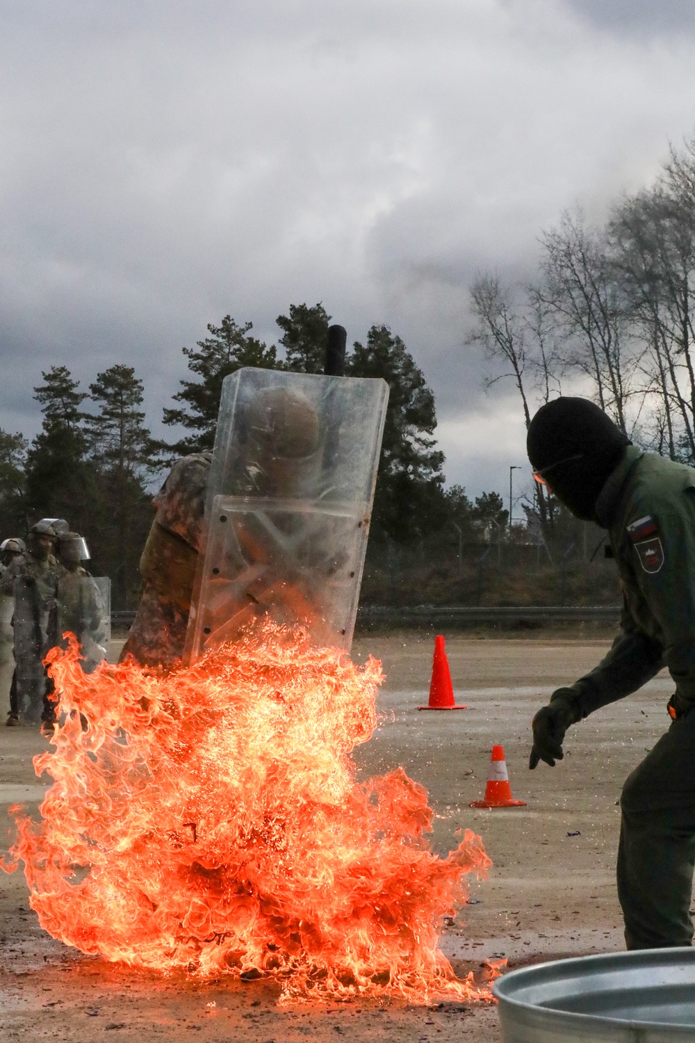 Crowd Riot Control Fire Phobia Training