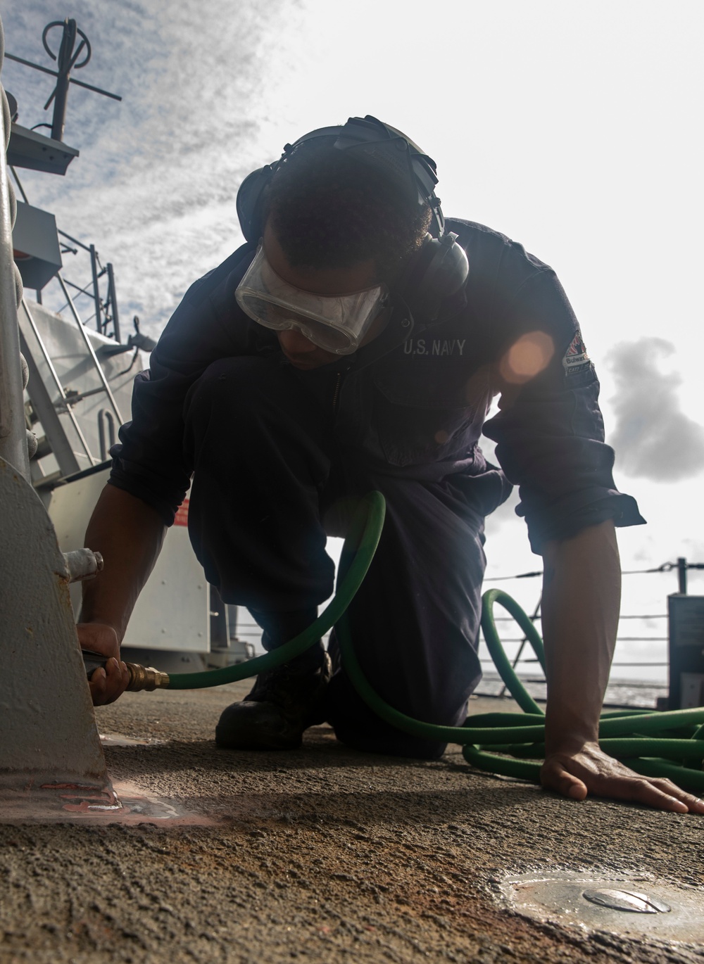 Sailors Conduct Daily Maintenance Aboard USS Ralph Johnson (DDG 114)