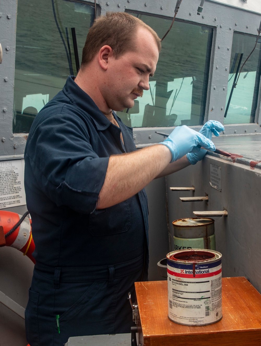 Sailors Conduct Daily Maintenance Aboard USS Ralph Johnson (DDG 114)