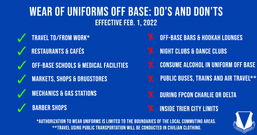 Air Force, Army permit wear of uniforms off base