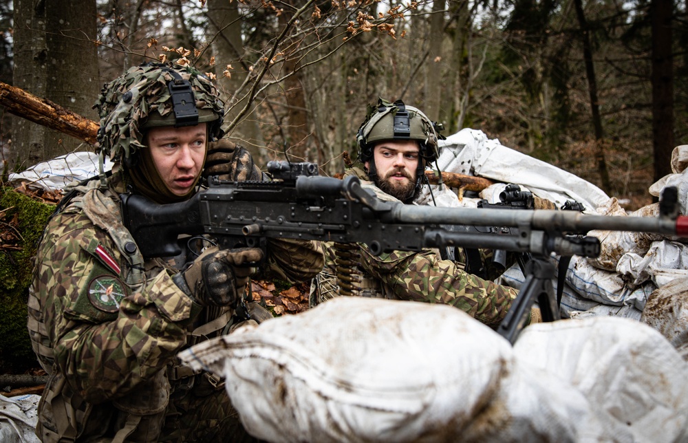 Latvian Soldiers during Allied Spirit 22