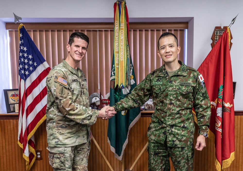 1st SFG (A) commander meets with military attaché with Embassy of Japan to talk Indo-Pacific region