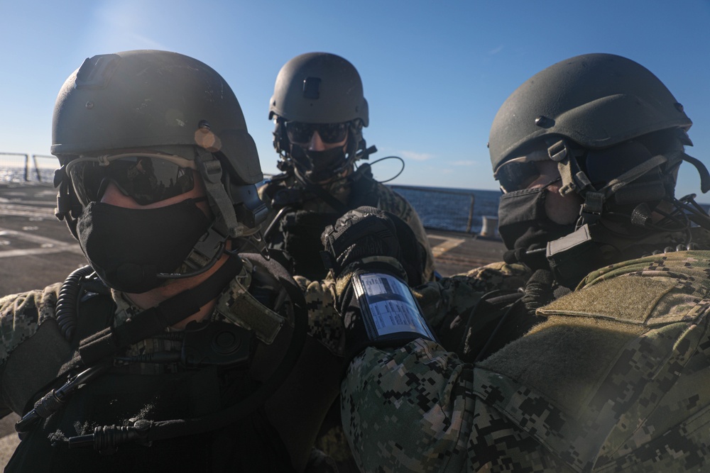 Gravely is deployed with the Harry S. Truman Carrier Strike Group on a scheduled deployment in the U.S. Sixth Fleet area of operations.