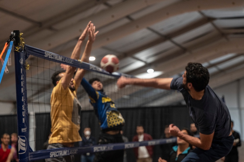 Task Force Liberty guests stay active with volleyball