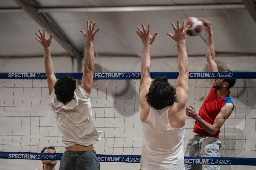 Task Force Liberty guests stay active with volleyball