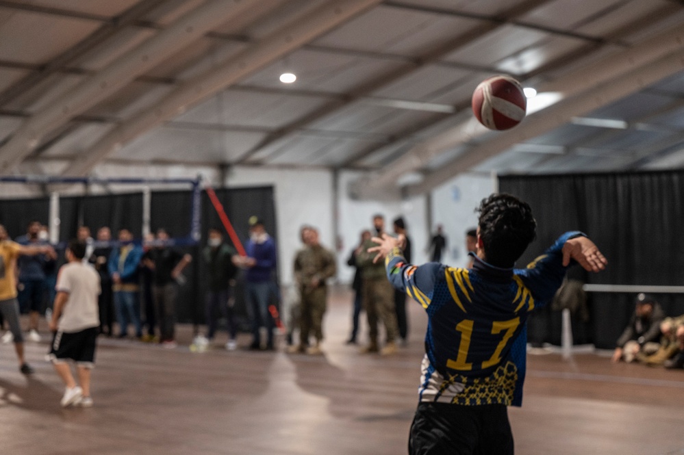 Task Force Liberty guests stay active with volleyball