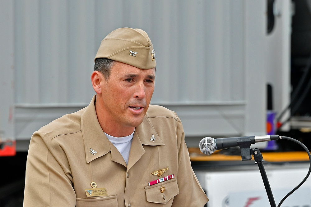 Navy delivers remarks at FedEx press conference about JUA