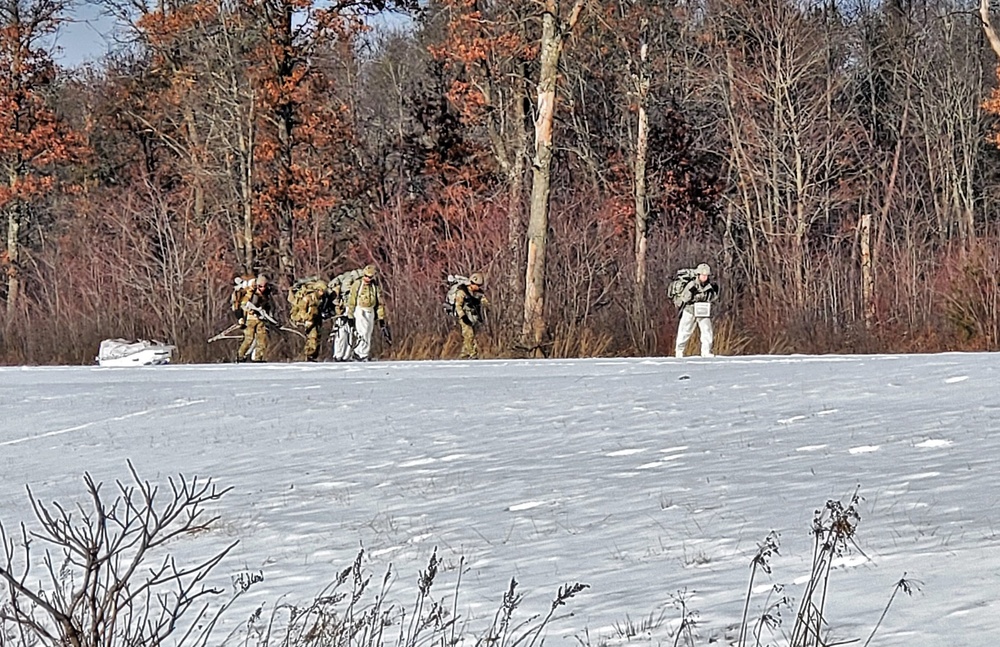 Snowshoeing among critical skills practiced, learned by students in CWOC at Fort McCoy