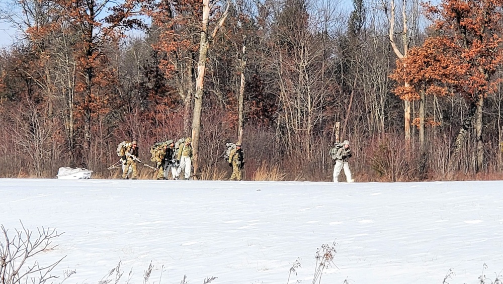 Snowshoeing among critical skills practiced, learned by students in CWOC at Fort McCoy