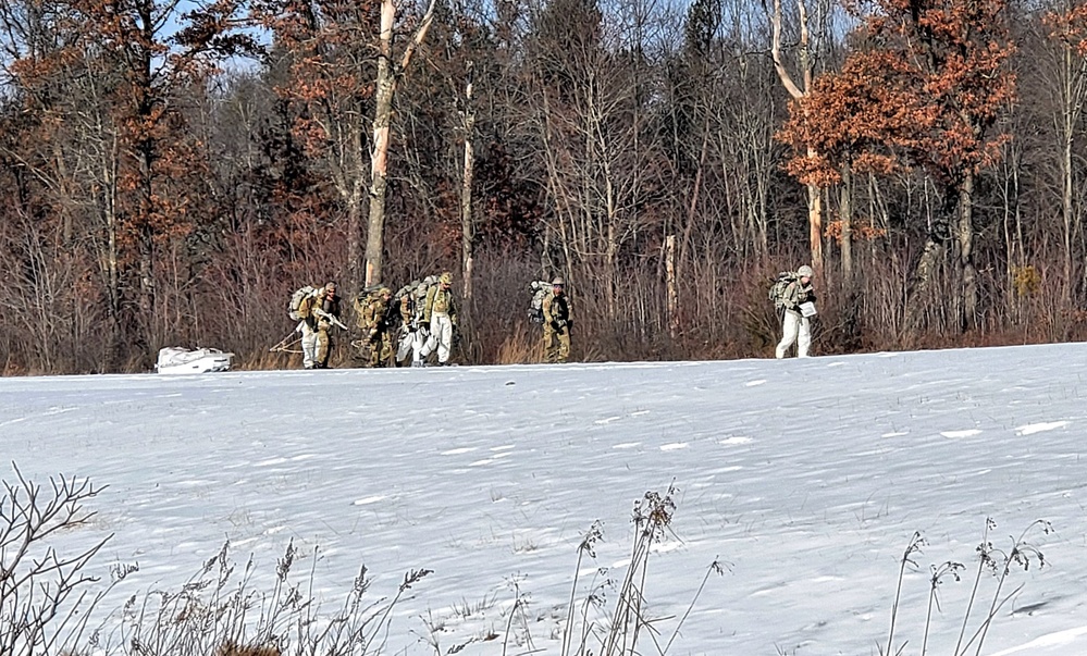 Snowshoeing among critical skills practiced, learned by students in CWOC at Fort McCoy