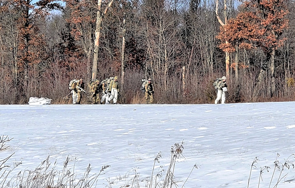 Snowshoeing among critical skills practiced, learned by students in CWOC at Fort McCoy