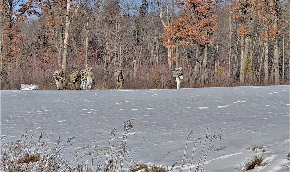 Snowshoeing among critical skills practiced, learned by students in CWOC at Fort McCoy