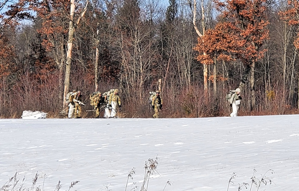 Snowshoeing among critical skills practiced, learned by students in CWOC at Fort McCoy