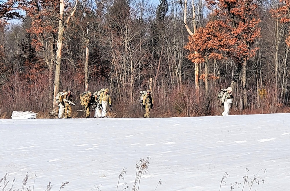 Snowshoeing among critical skills practiced, learned by students in CWOC at Fort McCoy