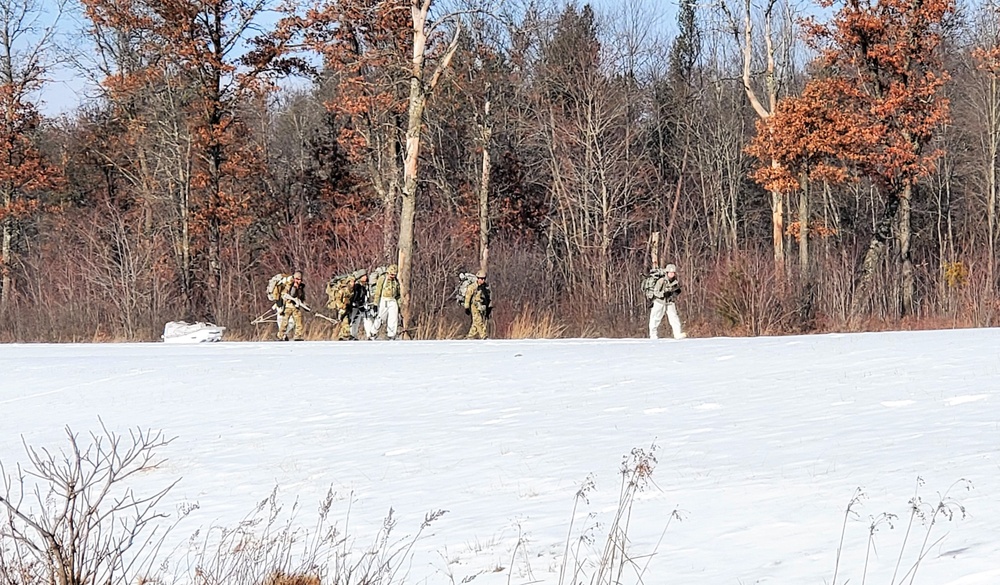 Snowshoeing among critical skills practiced, learned by students in CWOC at Fort McCoy