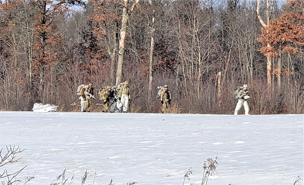 Snowshoeing among critical skills practiced, learned by students in CWOC at Fort McCoy