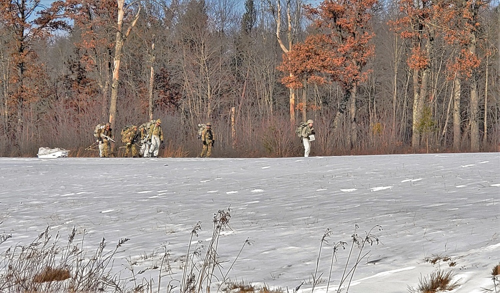 Snowshoeing among critical skills practiced, learned by students in CWOC at Fort McCoy