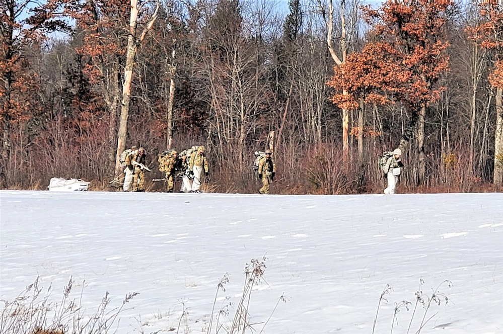 Snowshoeing among critical skills practiced, learned by students in CWOC at Fort McCoy