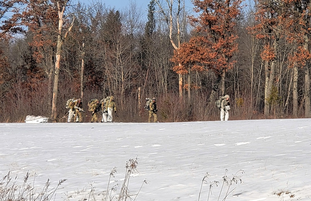 Snowshoeing among critical skills practiced, learned by students in CWOC at Fort McCoy