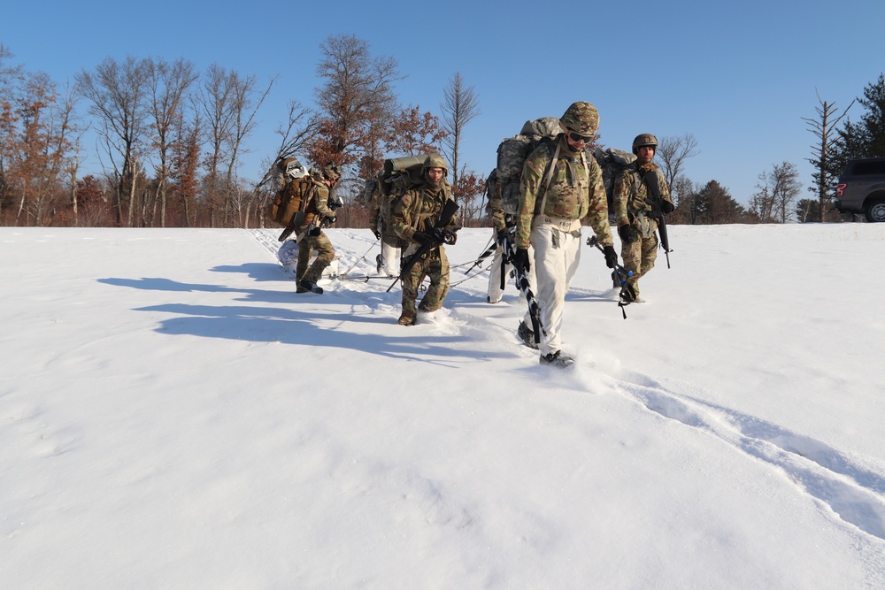 Snowshoeing among critical skills practiced, learned by students in CWOC at Fort McCoy