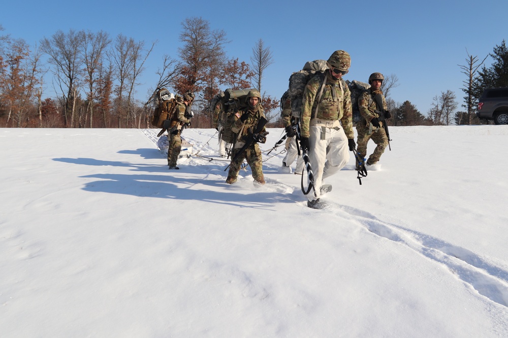 Snowshoeing among critical skills practiced, learned by students in CWOC at Fort McCoy