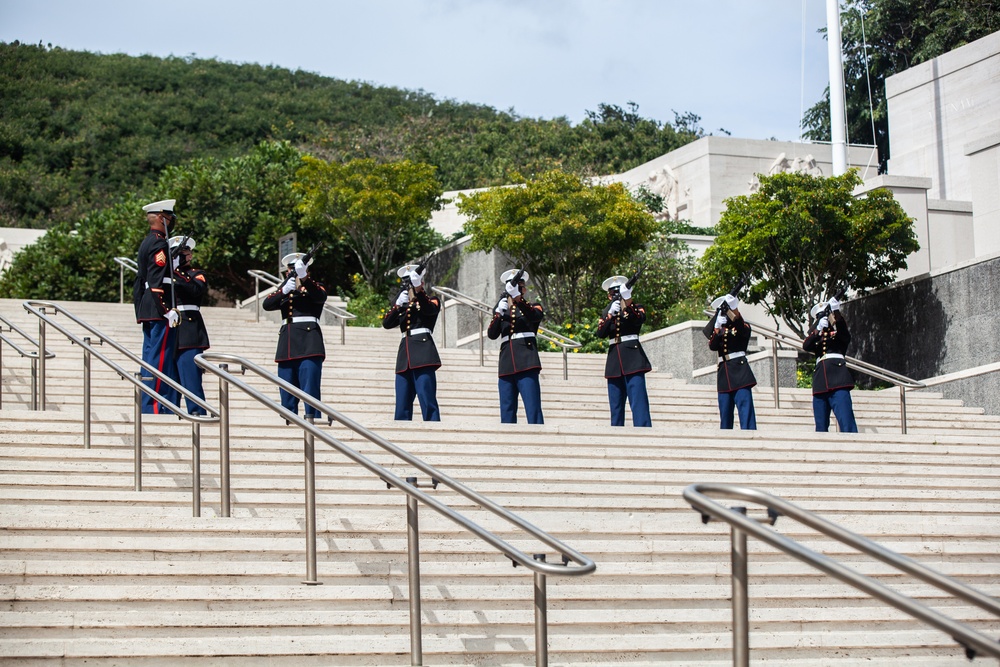 Military honors rendered to late Marine Corps Lieutenant General Henry C. Stackpole III